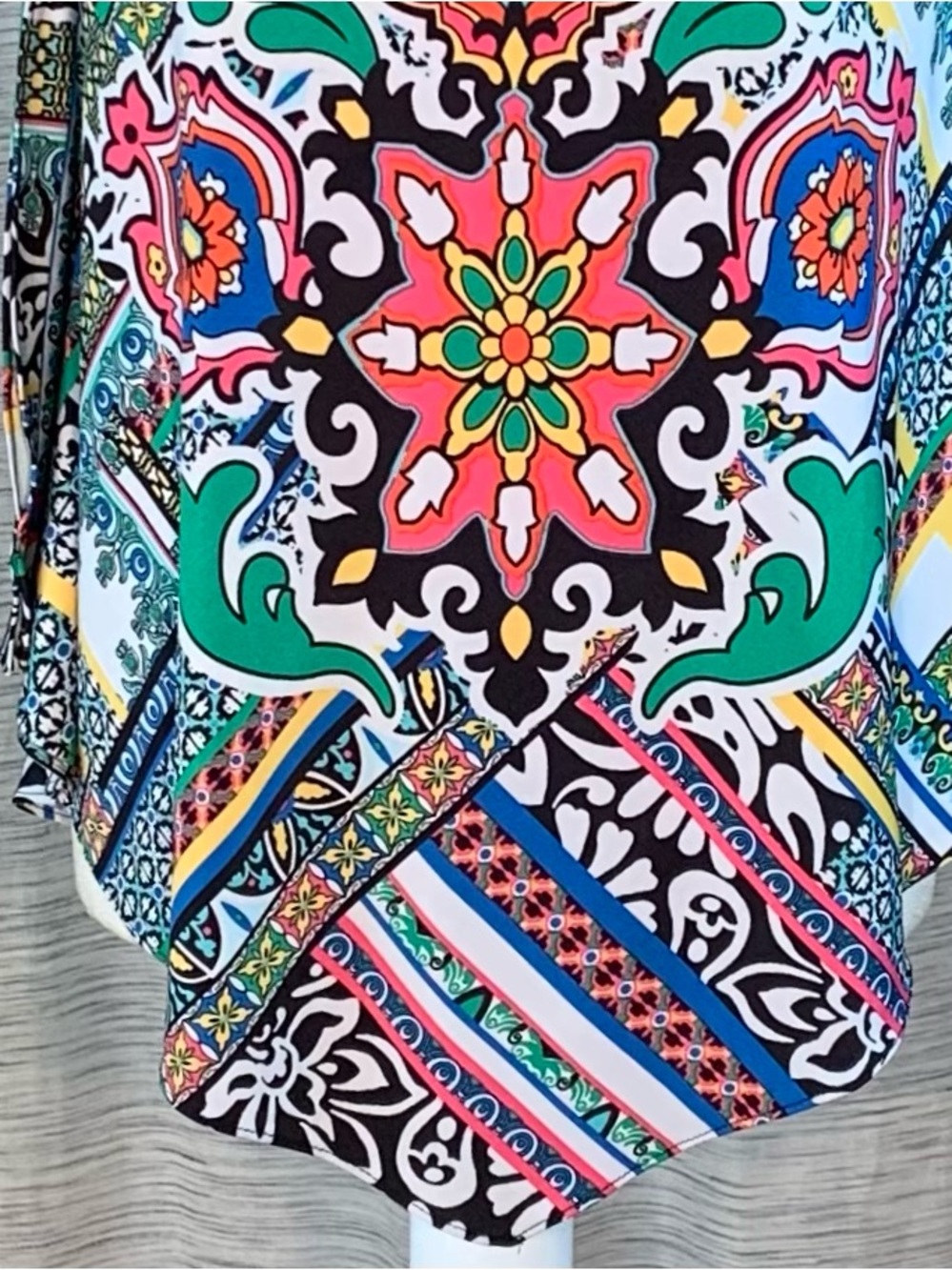 Coco Bianco abstract multicolored sleeveless asymmetric top - Picture 5 of 16